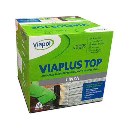 Tudo sobre 'Viaplus Top 18kg Cinza - Viapol'