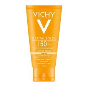 Vichy Capital Soleil Gel Creme Toque Seco FPS50 com Cor - 50g