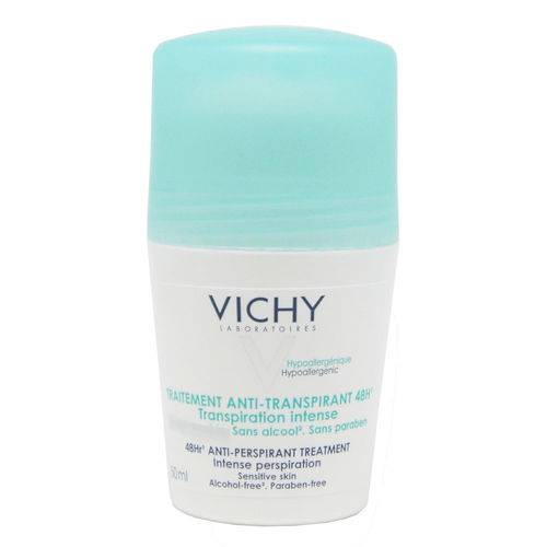 Vichy Desodorante Roll-on Antitranspirante 48hrs Peles Sensíveis Transpiração Intensa 50ml