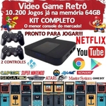 Video Game Retrô 32GB com 2 Controles e 12.000 Jogos