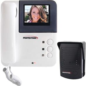 Vídeo Porteiro Color Protection PT-2001 com Monitor e Câmera - Branco