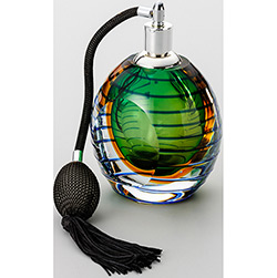 Vidro para Perfume com Borrifador Verde 9X15cm - Prestige