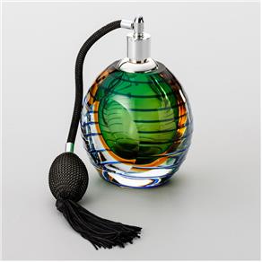 Vidro para Perfume com Borrifador Verde 9X15Cm Prestige