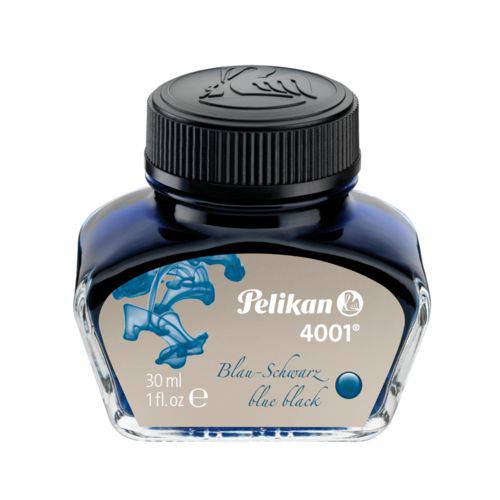 Vidro Tinta para Caneta Tinteiro Pelikan 4001 Blue Black 30ml Azul Marinho