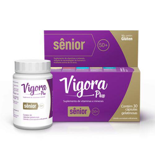 Vigora Plus Sênior 50+ Vitaminas e Minerais C/ /30 Cápsulas