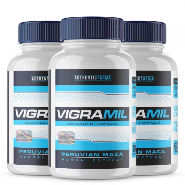 Vigramil Estimulante Kit 3 Potes - 60 Cápsulas - Authentic Pharma