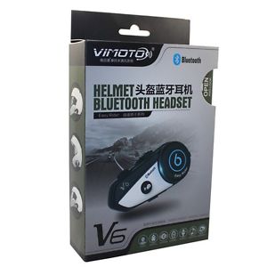Vimoto V6 1.000 M Intercomunicador Moto Bluetooth Som de Alta Potência