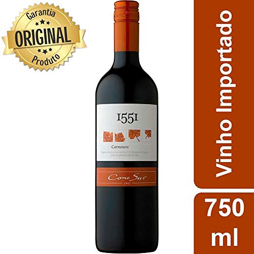 Vinho Chileno 1551 Carménère Tinto Garrafa 750ml - Cono Sur