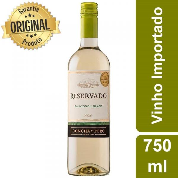 Vinho Chileno Branco Reservado Sauvignon Blanc Garrafa 750ml - Concha Y Toro