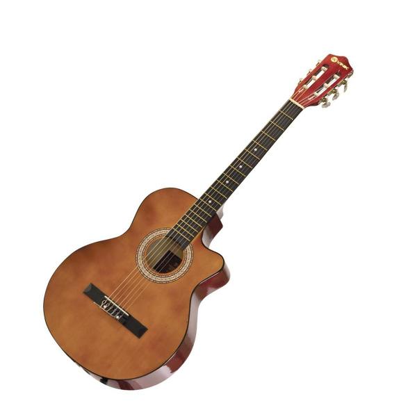 Violão Acústico Nylon Cutaway Marrom com Tensor Urban Vcw38ac Vinik