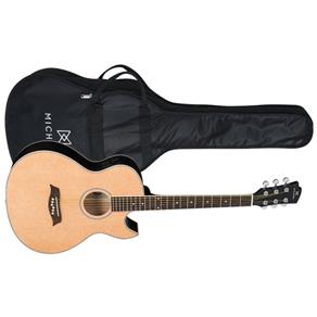 Violão Michael Galaxy Vm525Dt Natural Satin Florentine com Equalizador Tensor e Bag (St)