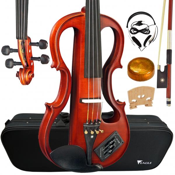 Violino Eagle EVK744 4/4 Elétrico Profissional com Estojo