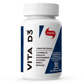 Vita D3 2000 UI (500mg) 30 Cápsulas - Vitafor