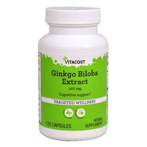 Vitacost Ginkgo Biloba Extrato Suplemento 120Mg 120 Cápsulas
