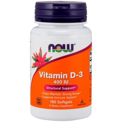 Vitamin D-3 400 Ui (180 Softgels) Now Sports