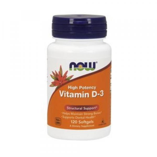 Vitamin D3 - 5000IU 120 Softgels - Now Sports