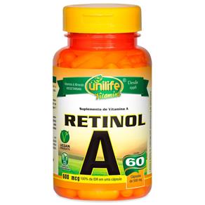 Vitamina a Retinol 60 Cápsulas de 500mg