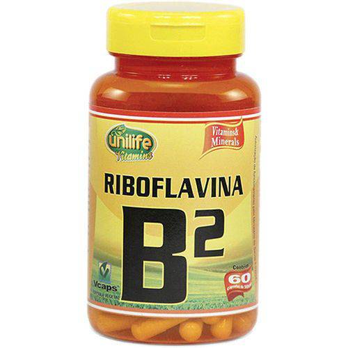 Vitamina B2 60 Cápsulas 500mg Riboflavina - Unilife