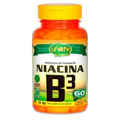 Vitamina B3 (Niacina) - 60 Cápsulas - Unilife