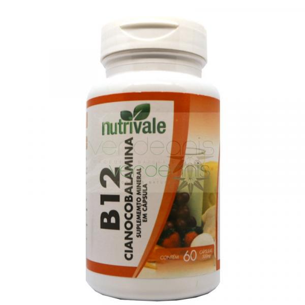 Vitamina B12 500mg - Cianocobalamina - 60 Cápsulas - Nutrivale