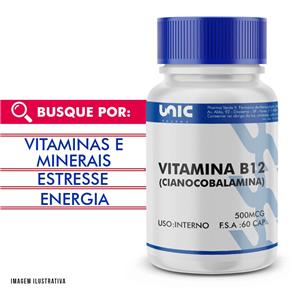 Vitamina B12 (Cianocobalamina) 500Mcg 60 Caps