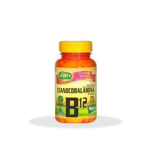 Vitamina B12 Cianocobalamina Unilife 450gr com 60 Cápsulas - SEM SABOR - 60 CÁPSULAS