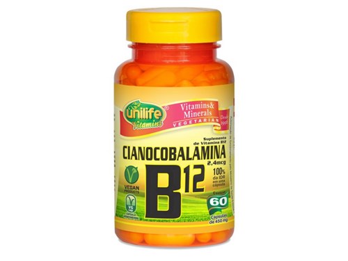 Vitamina B12 Cobalamina 60 Cápsulas Unilife