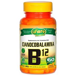 Vitamina B12 Cobalamina Vegana 60 Cápsulas de 450Mg