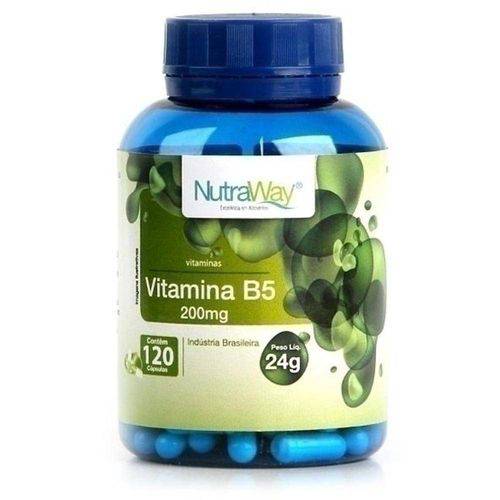 Tamanhos, Medidas e Dimensões do produto Vitamina B5 200mg 120 Capsulas Nutraway