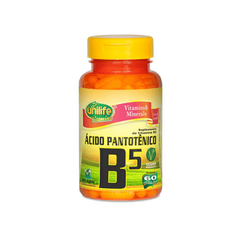 Vitamina B5 Ácido Pantotênico 60 Cápsulas Unilife