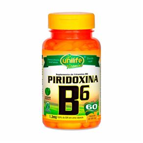 Vitamina B6 Piridoxina Unilife 60 Cápsulas de 500mg