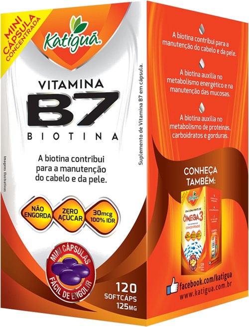 Vitamina B7 Biotina 120 Capsulas Minicapsulas Softgel Katigua