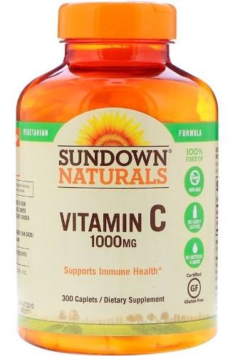 Vitamina C 1000mg 300 Comprimidos Cápsulas Sundown Naturals