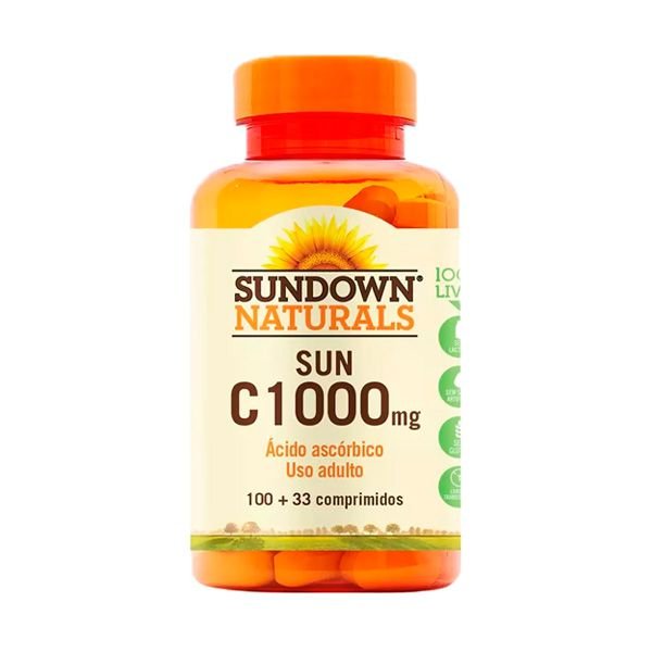 Vitamina C 1000mg - 100 Comprimidos - Sundown - Sundown Naturals
