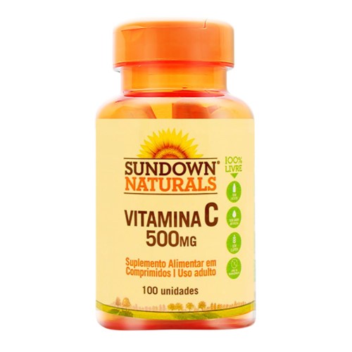 Vitamina C 500mg Sundown Naturals com 100 Comprimidos
