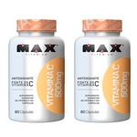 Vitamina C 500mg - 2 un de 60 Cápsulas - Max Titanium