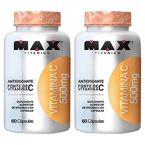 Vitamina C 500mg - 2 Unidades de 60 Cápsulas - Max Titanium