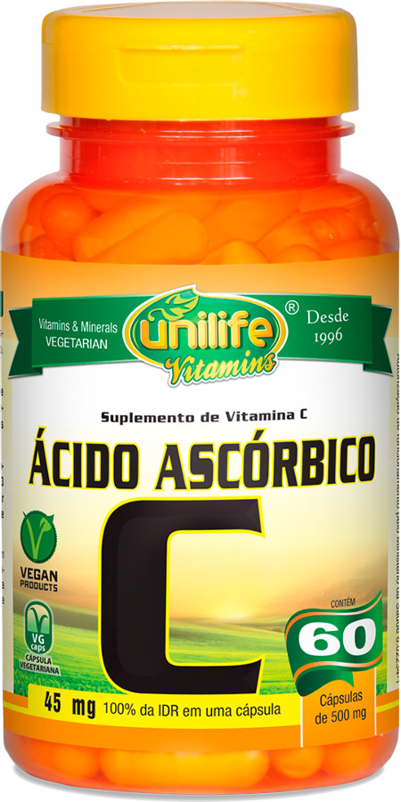 Vitamina C Acido Ascorbico Unilife 60 Capsulas