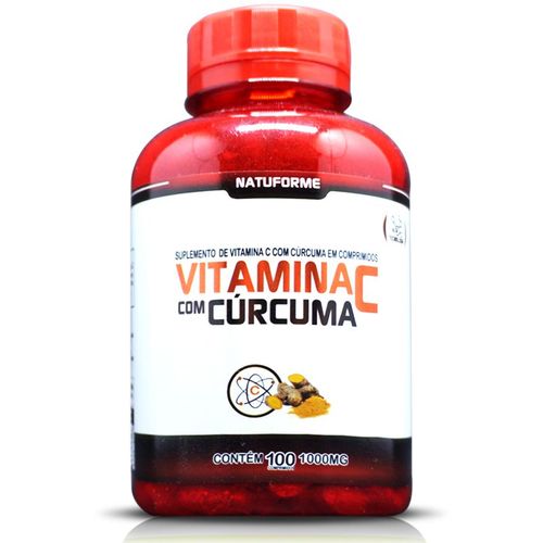 Vitamina C com Cúrcuma 1000mg com 100 Comprimidos Natuforme