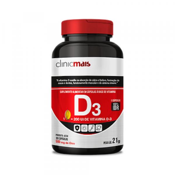 Vitamina D3 - 30 Capsulas - Clinicmais