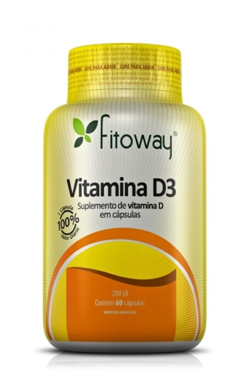 Vitamina D3 200 Ui Fitoway 60 Cáps 0,3Kg
