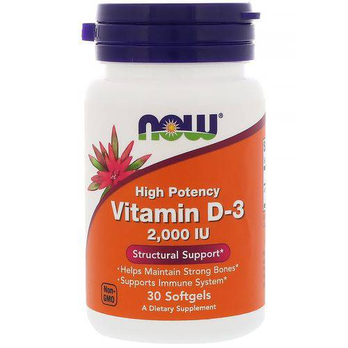 Vitamina D-3 2000 Ui 30 Softgels Now Foods