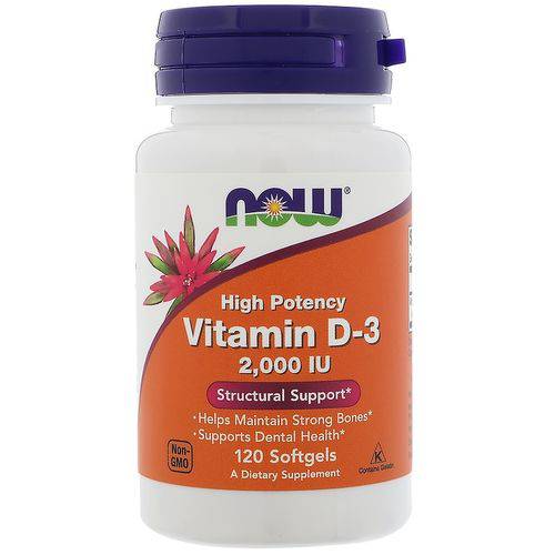 Vitamina D-3 2000 Ui 120 Softgels Now Foods