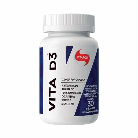 Vitamina D3 2.000 Ui - Vitafor - 30 Cápsulas de 500Mg