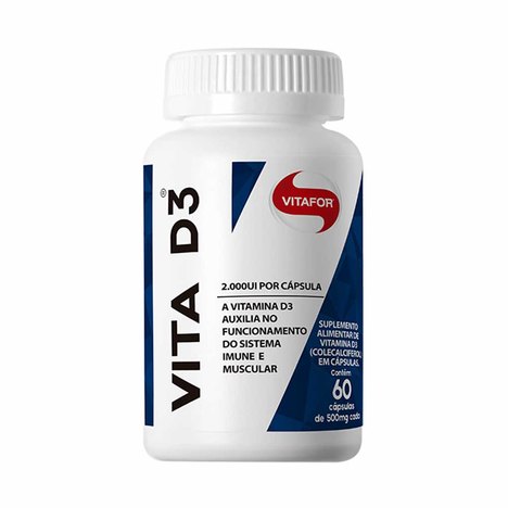 Vitamina D3 2.000 Ui - Vitafor - 60 Cápsulas de 500Mg