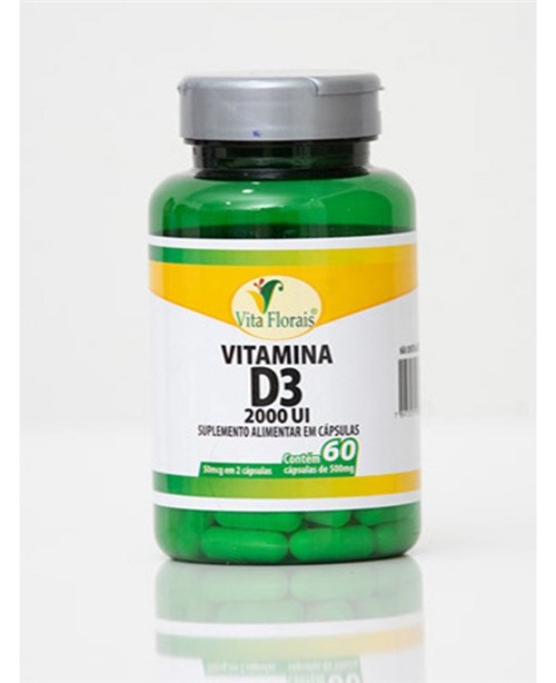Vitamina D3 2000Ui 500Mg 60 Cápsulas
