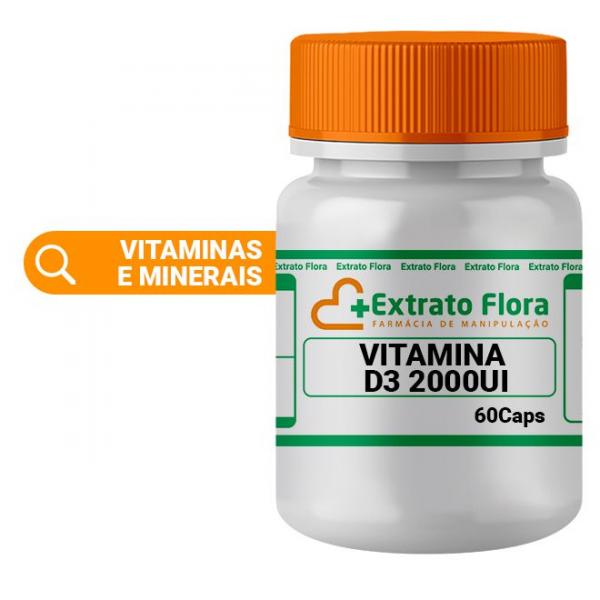 Vitamina D3 2.000UI 60 Cápsulas - Extrato Flora