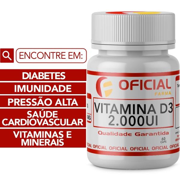 Vitamina D3 2000Ui 60 Cápsulas - Oficialfarma