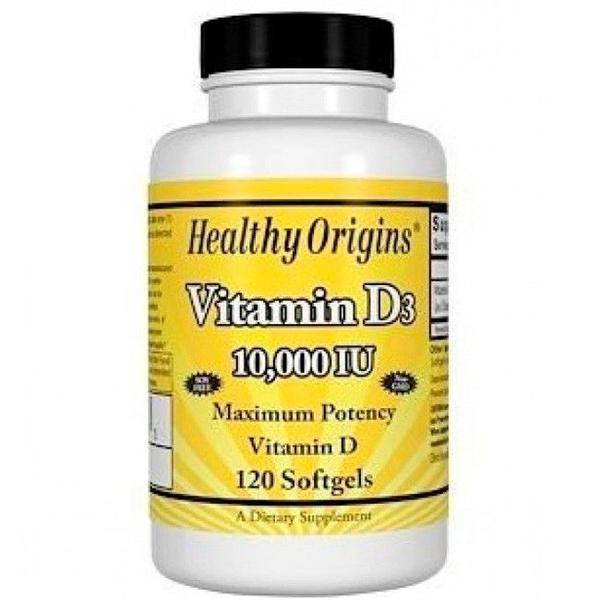 Vitamina D3 10.000 IU (120 Softgels) - Healthy Origins