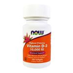 Vitamina D-3 10.000 Ui 120 Softgels Now Foods